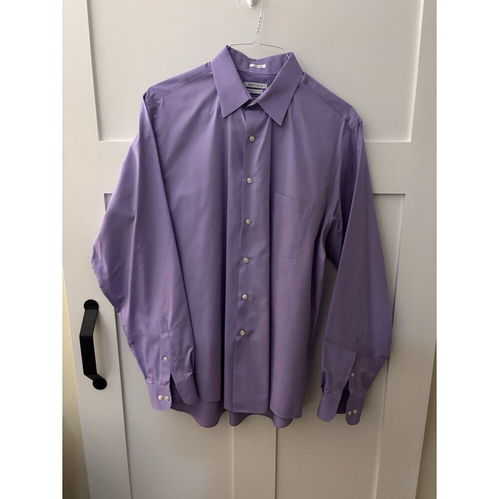 Men's Van Heusen Long Sleeve Button-Up Shirt, Size 16.5 Reg Fit
